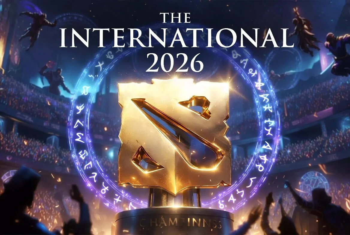 The International 2026 Aegis of Champions artwork for the Shanghai Dota 2 final